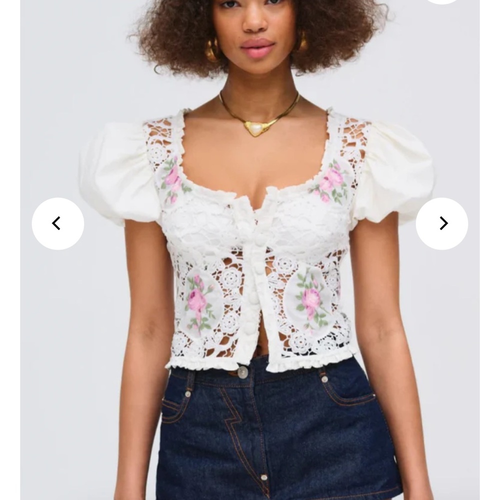 For Love And Lemons Bordeaux Top NWT